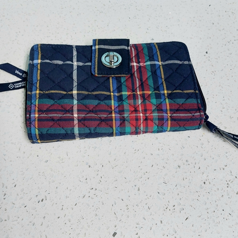 NWOT Turnlock Wallet Tartan Plaid